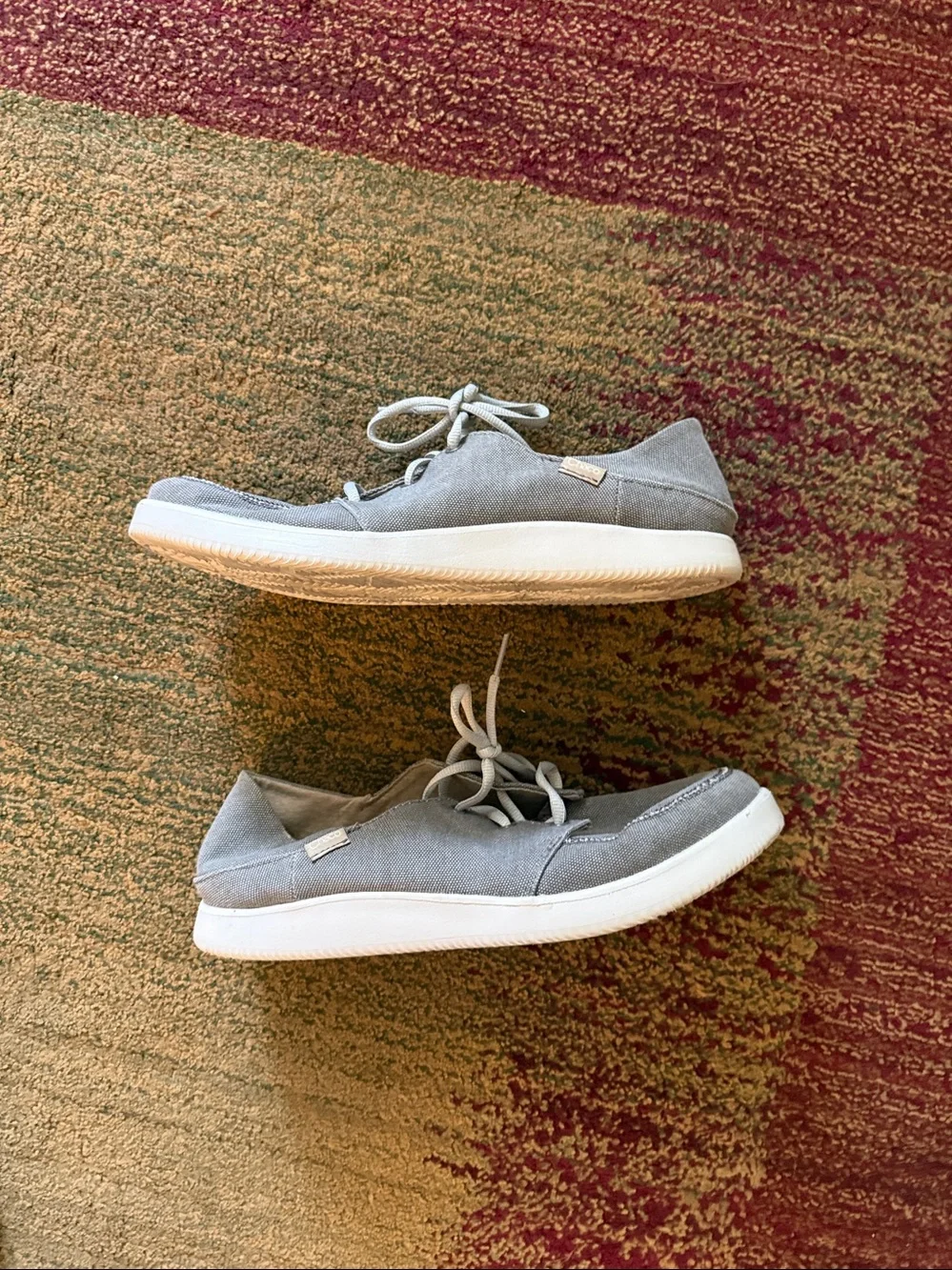 Chaco Men’s Casual Lace-Up Canvas Shoes Chillos  style  — Gray